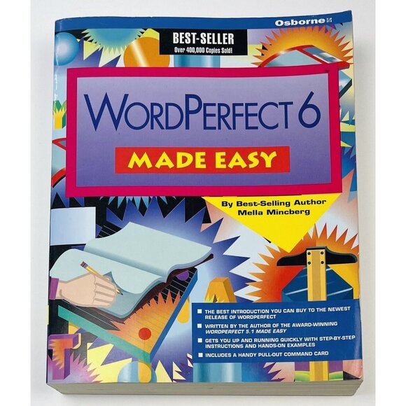 WordPerfect 6 Made Easy by Mella Mincberg (1993, Trade Paperback) EUC - Picture 1 of 6